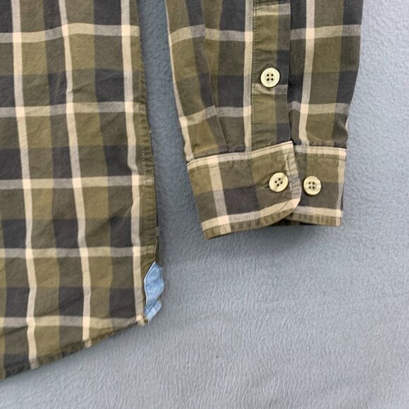 Carhartt Button Shirt Mens XL Plaid Brown Long Sleeve Pocket Cotton - Picture 3 of 16